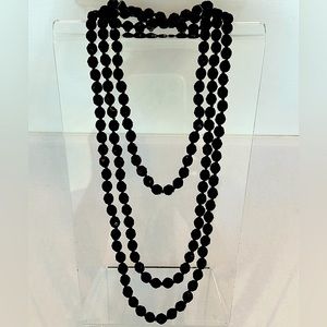 30” Faceted Black Spinel Necklace.  Gorgeous sparkling cut spinel necklace